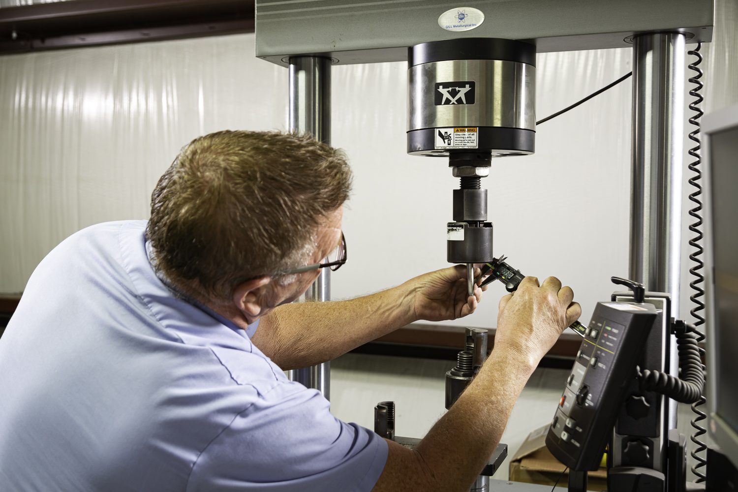 Quality testing at Stelvera Forge & Flange